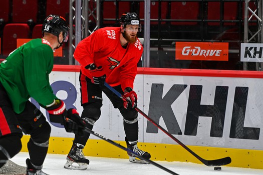 Раскатка «Авангарда» перед матчем с «Амуром»