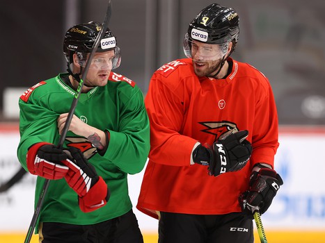 Раскатка «Авангарда» перед матчем с «Торпедо»