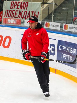 Раскатка «Авангарда» перед матчем со «Спартаком»