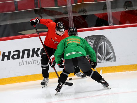 Раскатка «Авангарда» перед матчем с «Амуром»