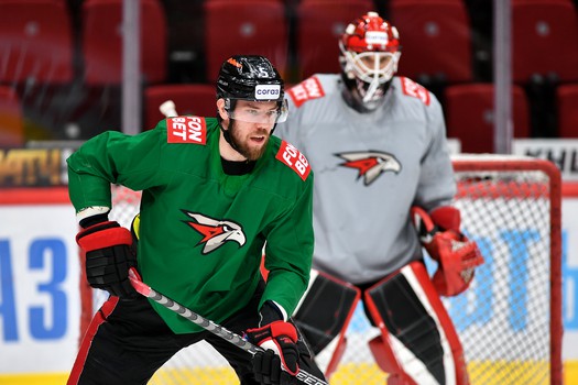 Раскатка «Авангарда» перед матчем с «Нефтехимиком»