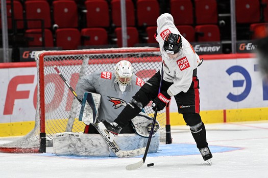 Раскатка «Авангарда» перед первым матчем серии с «Сибирью»