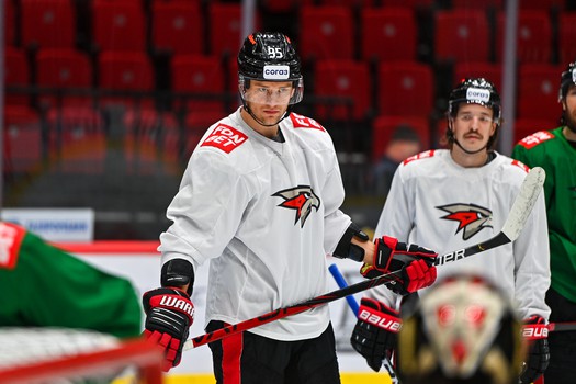 Раскатка «Авангарда» перед матчем с «Сибирью»