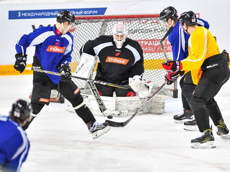 Раскатка "Авангарда" перед матчем с "Автомобилистом"