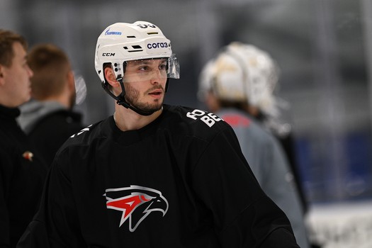 Тренировка «Авангарда» перед матчем в Новосибирске