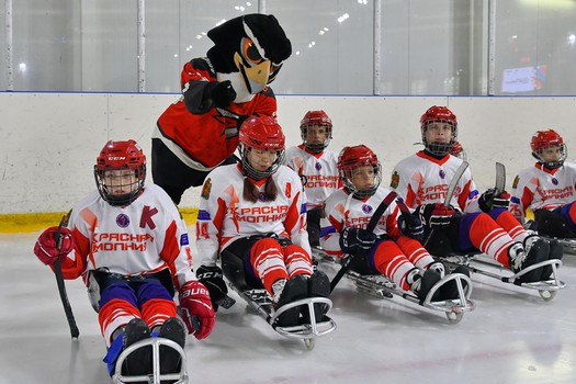 Турнир по следж-хоккею в Омске, день 1
