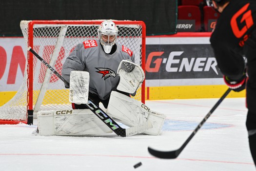 Раскатка «Авангарда» перед матчем с московским «Динамо»