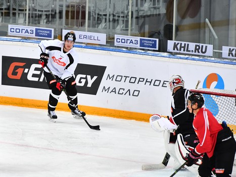 Раскатка "Авангарда" перед матчем с "Барысом"