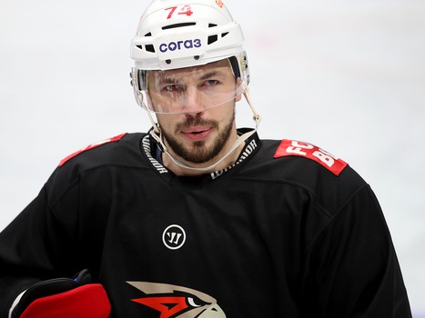 Тренировка «Авангарда» перед матчем в Уфе