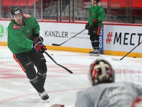 Раскатка «Авангарда» перед матчем с «Барысом»