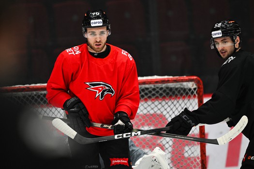 Тренировка «Авангарда» перед первым матчем серии с «Нефтехимиком»