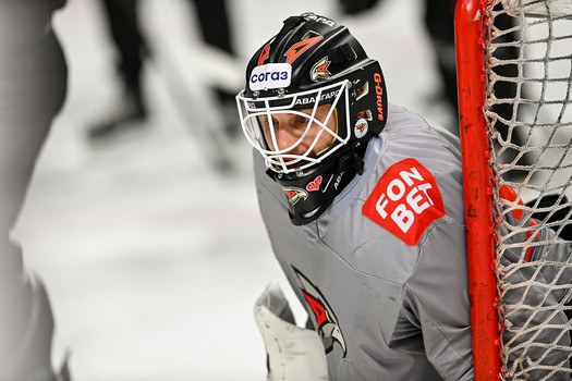 Раскатка «Авангарда» перед матчем в Челябинске