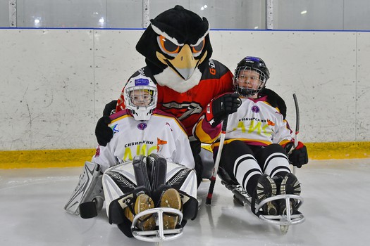 Турнир по следж-хоккею в Омске, день 1