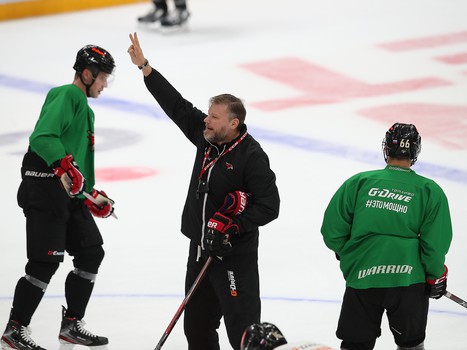 Раскатка «Авангарда» перед матчем с «Сибирью»