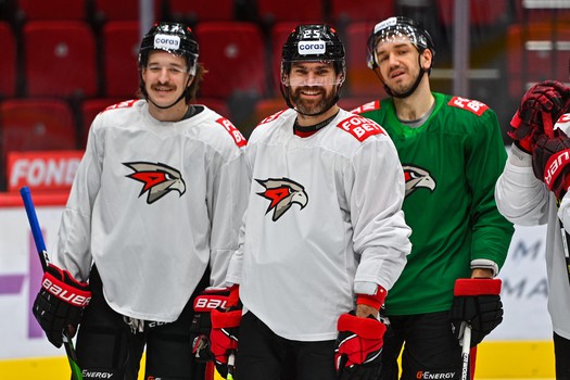 Раскатка «Авангарда» перед матчем с «Сибирью»