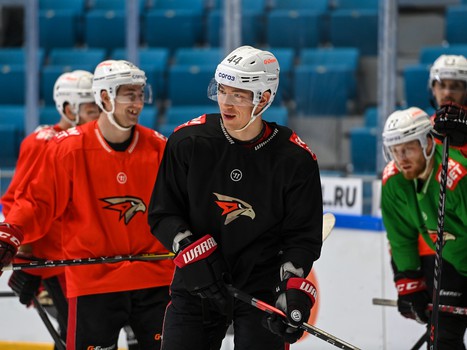 Раскатка «Авангарда» перед матчем в Нур-Султане