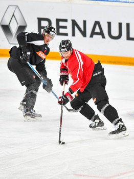 Раскатка "Авангарда" перед матчем с "Барысом"