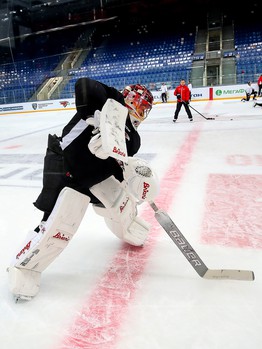 Раскатка «Авангарда» перед матчем с «Витязем»