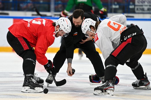 Раскатка «Авангарда» перед четвёртым матчем серии с «Металлургом» в Магнитогорске