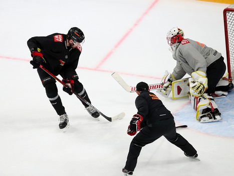 Раскатка «Авангарда» перед матчем с «Металлургом»