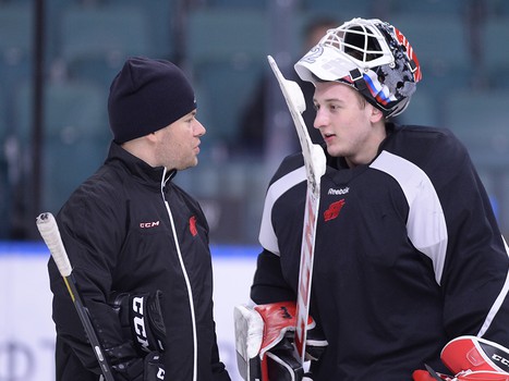 Раскатка "Авангарда" в Санкт-Петербурге перед матчем против СКА