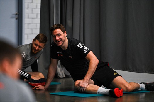 Тренировка «Авангарда» перед матчем в Казани