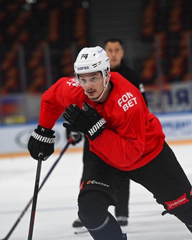 Раскатка «Авангарда» перед матчем в Магнитогорске