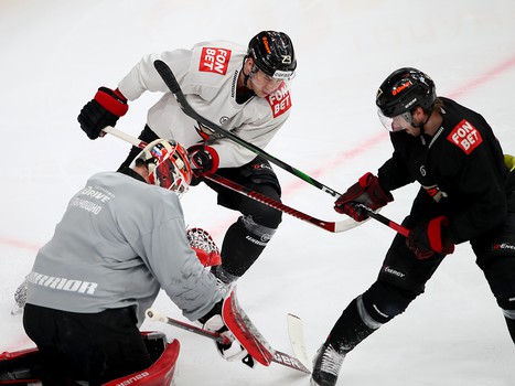 Раскатка «Авангарда» перед матчем с «Локомотивом»