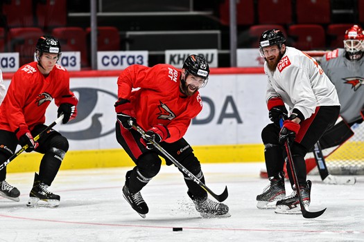 Раскатка «Авангарда» перед матчем с «Амуром»