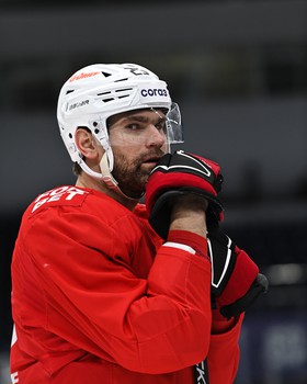 Тренировка «Авангарда» перед матчем в Новосибирске