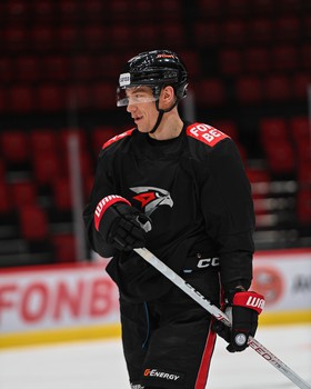 Тренировка «Авангарда» перед матчем с «Трактором»