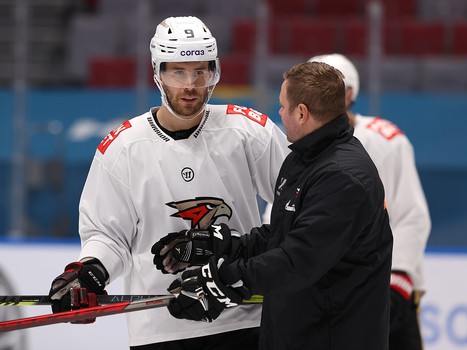 Раскатка «Авангарда» перед матчем в Сочи