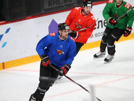 Раскатка «Авангарда» перед матчем с «Автомобилистом»