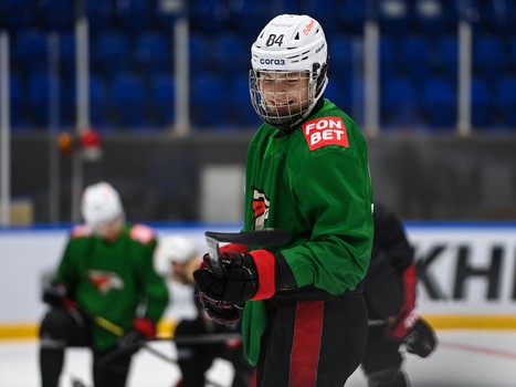 Раскатка «Авангарда» перед матчем в Нижнем Новгороде