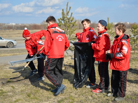 Субботник у "Арены Омск"