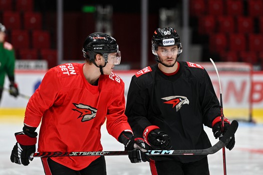 Тренировка «Авангарда» перед матчем с «Трактором»