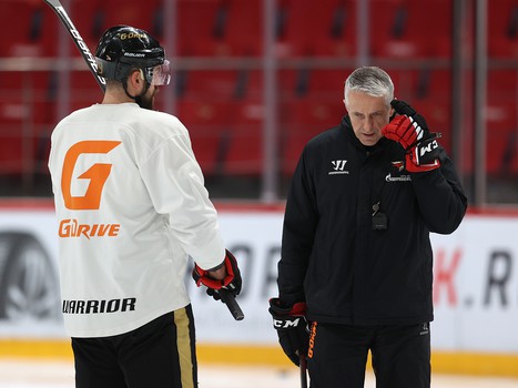 Раскатка «Авангарда» перед матчем с «Металлургом»