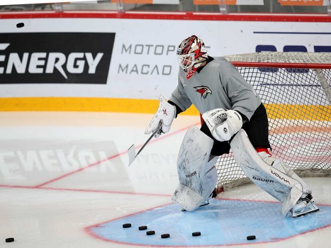 Раскатка «Авангарда» перед матчем с минским «Динамо»