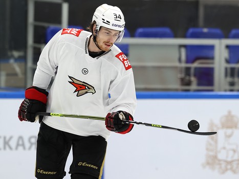 Раскатка «Авангарда» перед матчем в Нижнем Новгороде