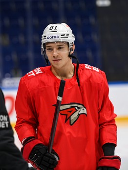 Раскатка «Авангарда» перед матчем в Уфе