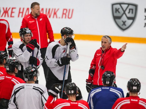 Раскатка «Авангарда» перед матчем с «Барысом»
