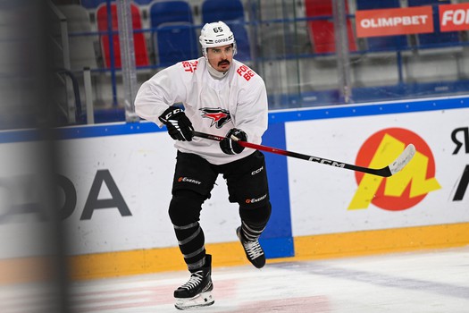 Тренировка «Авангарда» перед матчем в Нижнекамске