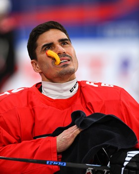 Раскатка «Авангарда» перед матчем в Тольятти