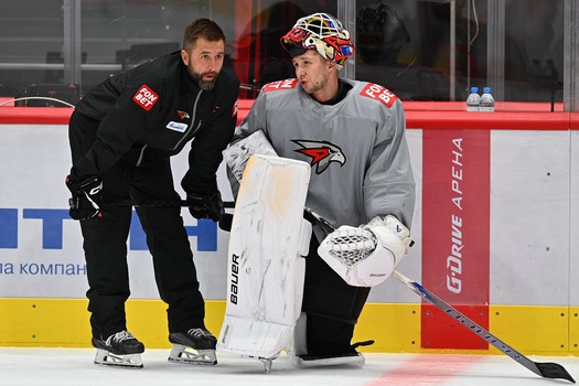 Раскатка «Авангарда» перед матчем с «Локомотивом»