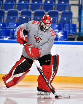 Тренировка «Авангарда» перед матчем в Нижнекамске