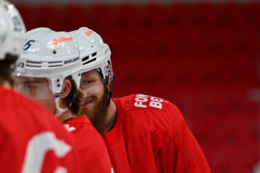 Тренировка «Авангарда» перед матчем в Екатеринбурге