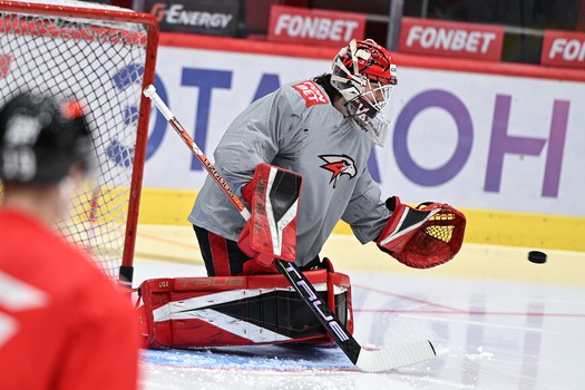 Раскатка «Авангарда» перед матчем с московским «Динамо»