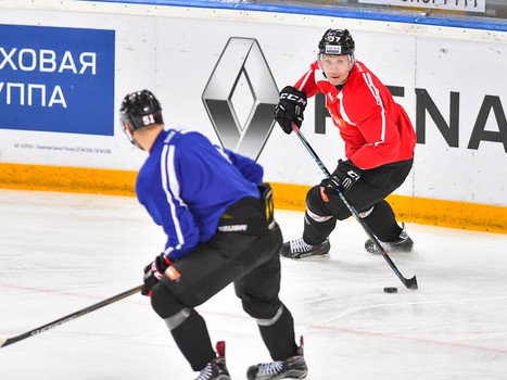 Раскатка "Авангарда" перед матчем с "Ладой"