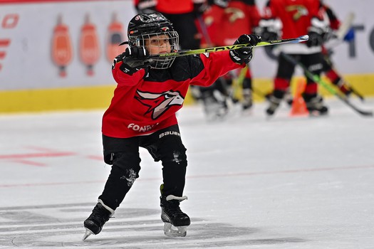 Тренировка воспитанников Хоккейной Академии «Авангард» 2019 года рождения на G-Drive Арене