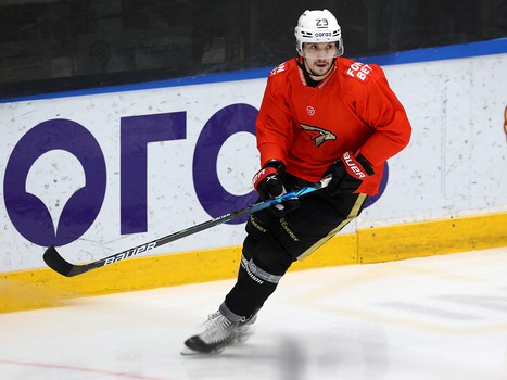 Тренировка «Авангарда» перед матчем в Новосибирске